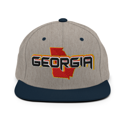 ${Georgia Baseball Cap} ${Cap with Georgia State map and Georgia name on it.} ${xadaprints.com} ${XADA PRINTS}