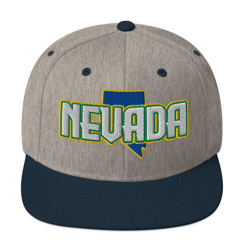 ${Nevada Baseball Cap} ${Cap with Nevada State map and Nevada name on it.} ${xadaprints.com} ${XADA PRINTS}