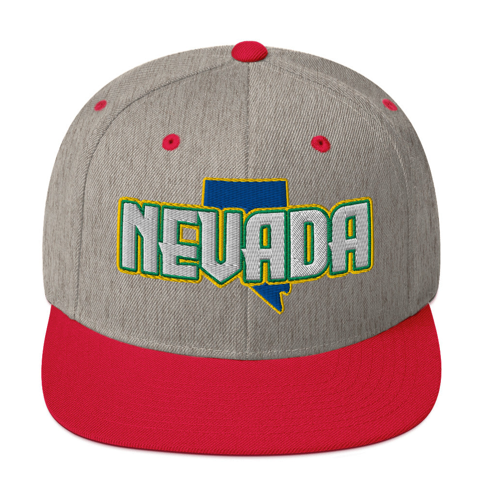 ${Nevada Baseball Cap} ${Cap with Nevada State map and Nevada name on it.} ${xadaprints.com} ${XADA PRINTS}
