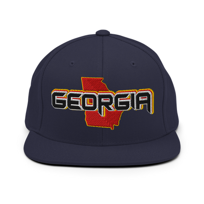 ${Georgia Baseball Cap} ${Cap with Georgia State map and Georgia name on it.} ${xadaprints.com} ${XADA PRINTS}