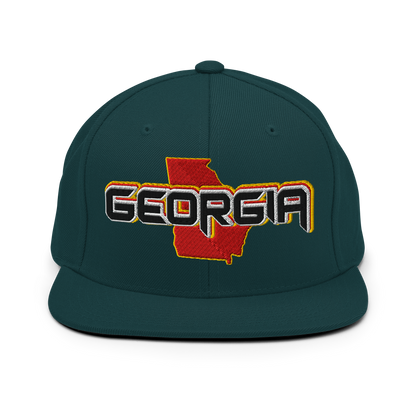 ${Georgia Baseball Cap} ${Cap with Georgia State map and Georgia name on it.} ${xadaprints.com} ${XADA PRINTS}